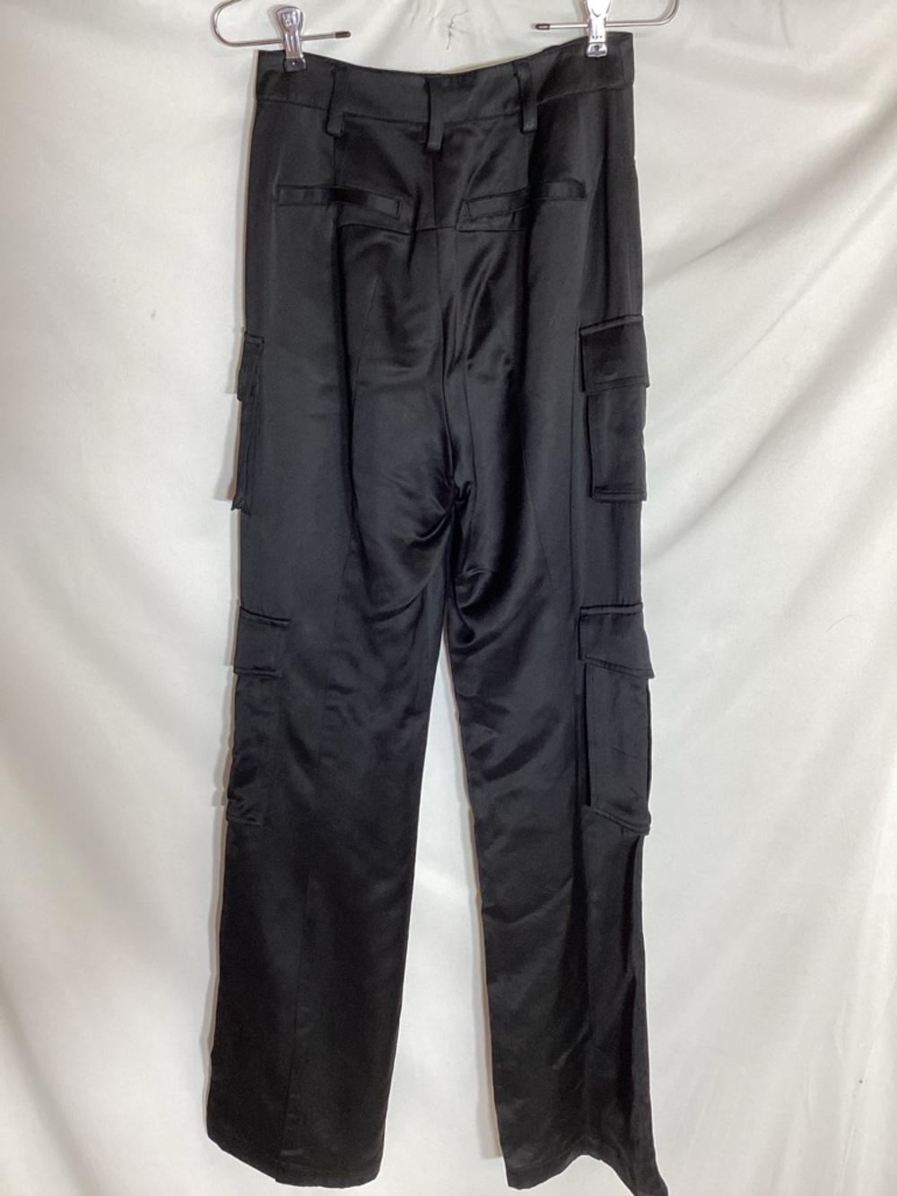 Favorite Daughter Satin Cargo Pants Black Size 2 - Picture 11 of 14